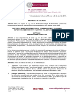 Ley para La Protección Integral de Los Periodistas Del Estado de México 30072020