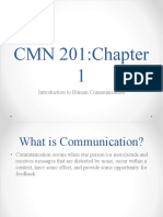 CMN 201:chapter 1: Introduction To Human Communication