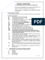 Project Guidelines: (A Manual For Preparation of Project Report)