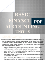Basic Financial Accounting: Unit - 5