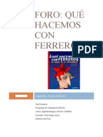 Informe - Foro - Que Hacemos Con Ferrero