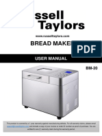 RUSSELL TAYLORS Bread Maker BM-20 Manual Guide