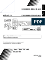 Instructions: CD Receiver KD-G396/KD-G395/KD-G245