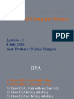 Theoretical Computer Science: Lecture - 3 8 July 2020 Asst. Professor Nilima Shingate