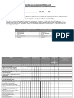 Leadership and Management Skills Audit