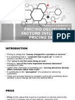 Pricing Decisions & Factors Influencing Pricing Decisions: Marketing Management