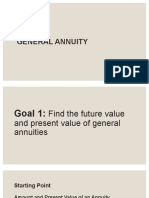 Present and Future Values of General Annuities