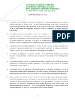 Conferencia mundial de la OIE sobre la enseñanza veterinaria y la función de los organismos veterinarios estatutarios 