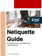 Netiquette Guide: For Online Classes, Interactions and Communications