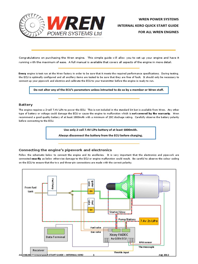 Wren Engine Quick Start Guide | PDF | Engines | Valve