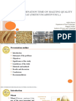 Effect of Germination Time On Malting Quality of Wheat (Triticum Aestivum L.)