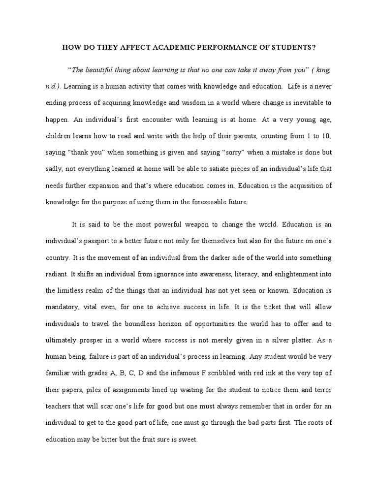 Impact of Learning Styles on Student Performance | PDF | Learning ...