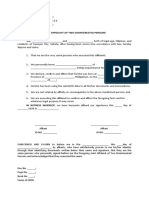 AFFIDAVIT OF TWO DISINTERESTED PERSONS (Format)