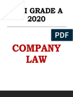 Sebi Grade A 2020: Company LAW