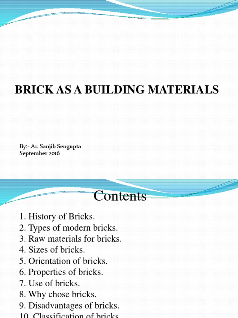 Comprehensive Guide to Brick Materials | PDF | Brick | Cement