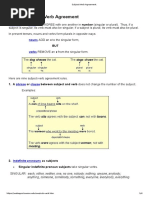 Subject-Verb Agreement