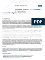 Community Mitigation Framework - CDC