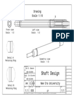 Shaft Design: Drawing Scale 1:10