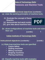 Removal Processes and Machine Tools: Indian Institute of Technology Delhi