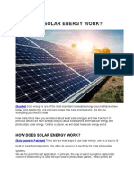 How Does Solar Energy Work