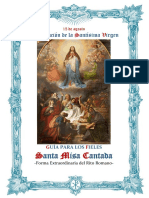 Asunción de La Santísima Virgen. Guía de Los Fieles para La Santa Misa Cantada. Con Las Partituras de Los Propios Gregorianos