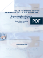 Hygiene Control in The Brewing Industry With Reference To Air Particle Control Environmental Monitoring in The Food and Beverage Industry