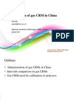 Administration and Inter-Lab Comparison of Gas CRMs in China