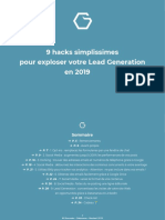 (EBOOK) 9 Hacks Simplissimes Pour Exploser Votre Lead Generation en 2019 ? PDF