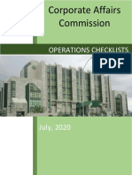 CAC Operations Checklists July 2020