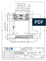 TRACTION LIFT / MRL SHAFT PLAN VIEW / DUTY LOAD 375KG / 9 ST