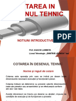 Cotarea in Desenul Tehnic Notiuni Introductive