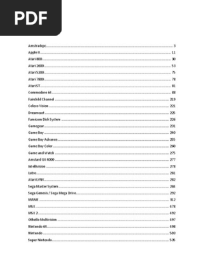 Lista De Juegos Pdf Empresas De Videojuegos Industrias