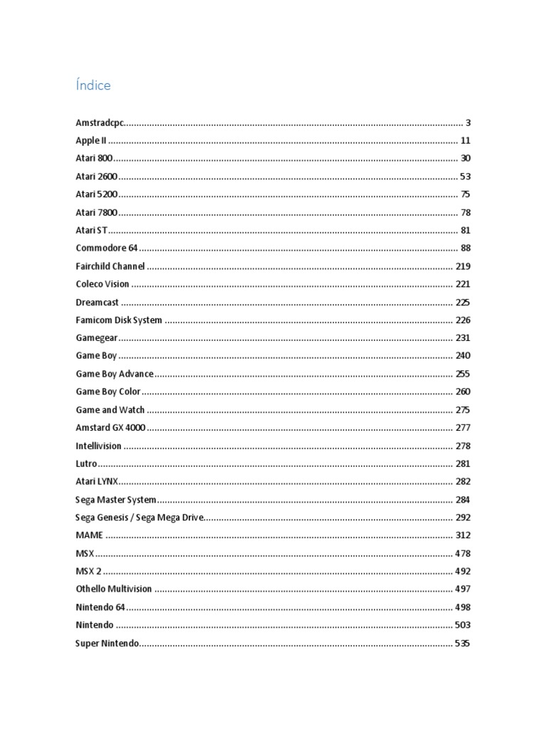 Lista De Juegos Pdf Empresas De Videojuegos Industrias