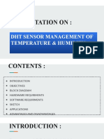 Presentation On:: DHT Sensor Management of Temperature & Humidity