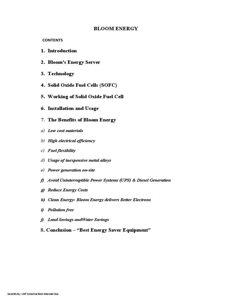 Bloom Energy Final Presentation Pdf Solid Oxide Fuel Cell Fuel Cell