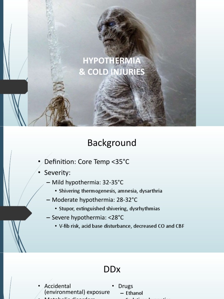 Hypothermia and Cold Injury Management | PDF | Hypothermia | Medicine