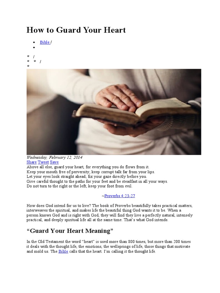 How To Guard Your Heart PDF Thought Evil