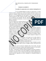 Trabajo Academico - Medios de Comunicacion y El Agresor