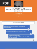 The Journal of The Philatelic Literature Society and Its Supplements