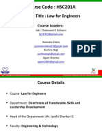 Course Code: HSC201A: Course Title: Law For Engineers