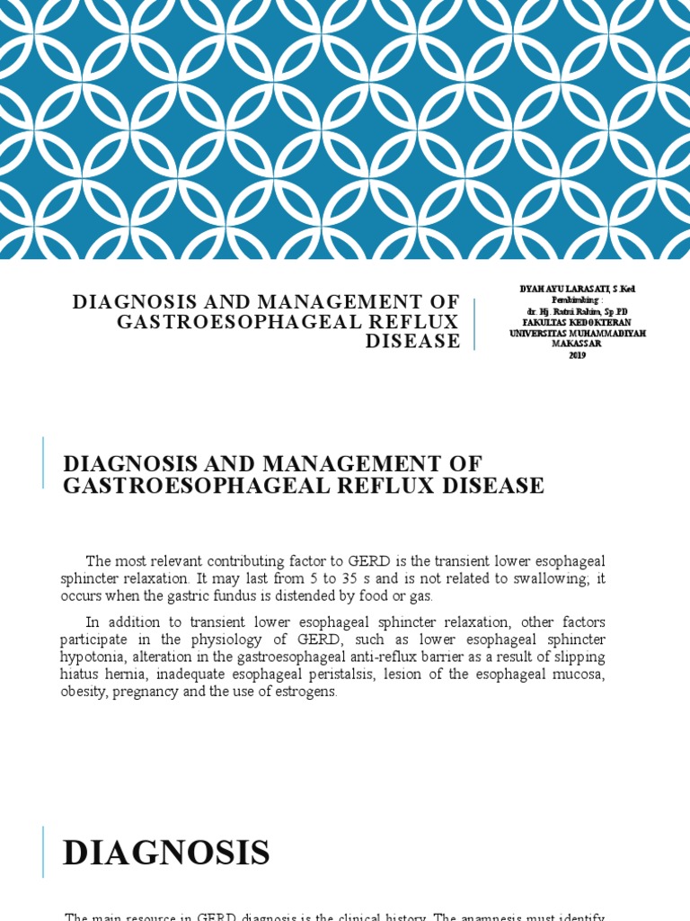 GERD Diagnosis and Management Guide | PDF | Gastroesophageal Reflux ...