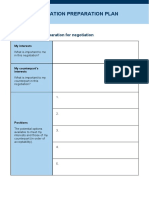 Plan 1: Example Preparation For Negotiation