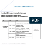 Psychology UG Orientation Schedule - Oct2018 PDF