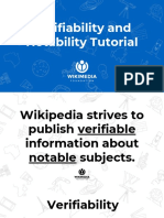 Verifiability and Notability Tutorial