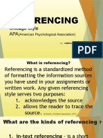 Referencing APA and Chicago Cuer