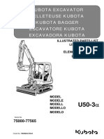 Parts List Catalog Kubota RH828-8139-0 - U50-3a PDF