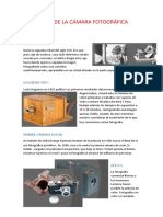 Evolución de La Cámara Fotográfica