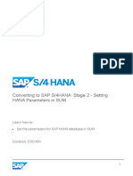 02 - Stage 2 - Setting HANA Parameters in SUM