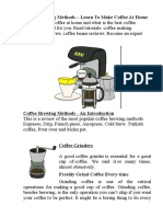 Coffee Brewing Methods - Learn To Make Coffee at Home