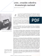 Actor, Creación Colectiva y Dramaturgia Nacional